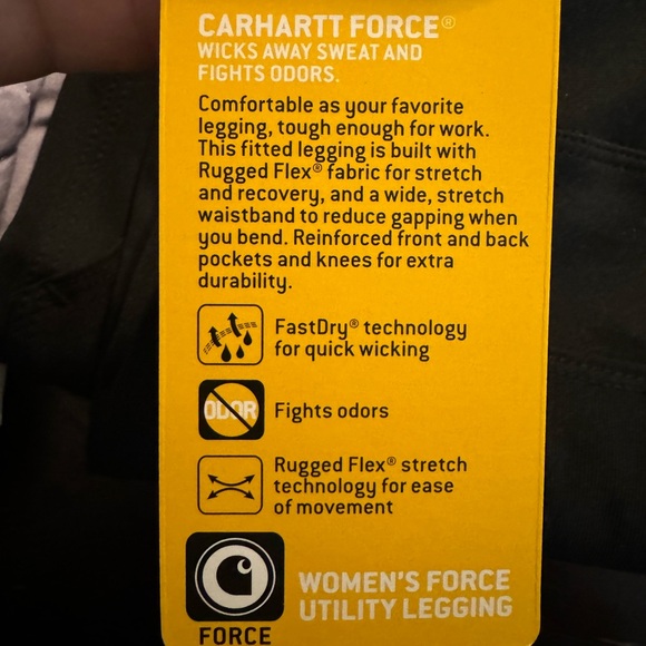 Carhartt Force Fitted Utility Leggings Knit
Pants Black Plus Size 3X 22W/24W - Picture 3 of 4